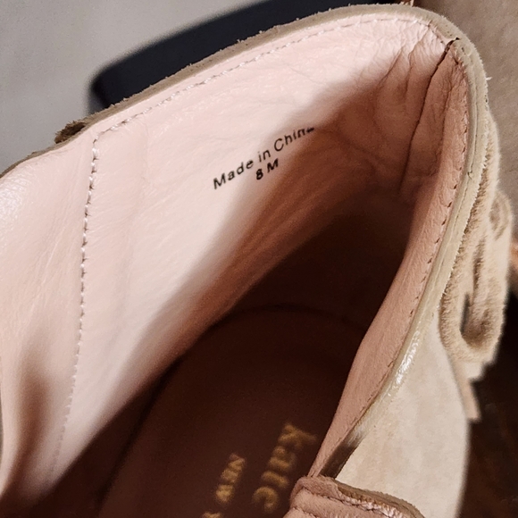 Kate Spade Tan Bellville Too Tassel Bow Suede Booties Size 8 - Picture 13 of 13